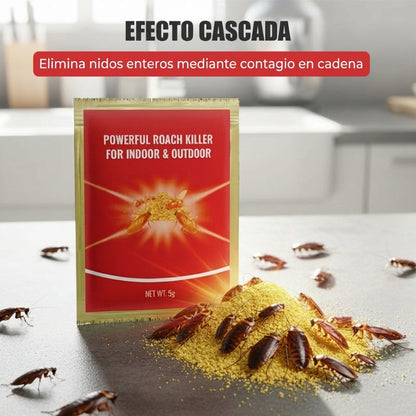 Poderoso insecticida contra cucarachas para interiores y exteriores